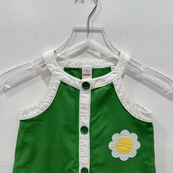Gymboree Vintage Daisy Print Dress Button Front Green Size 6 Cotton - Picture 3 of 6